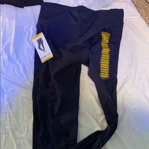 navy blue workout leggings w/ some sheer cut outs